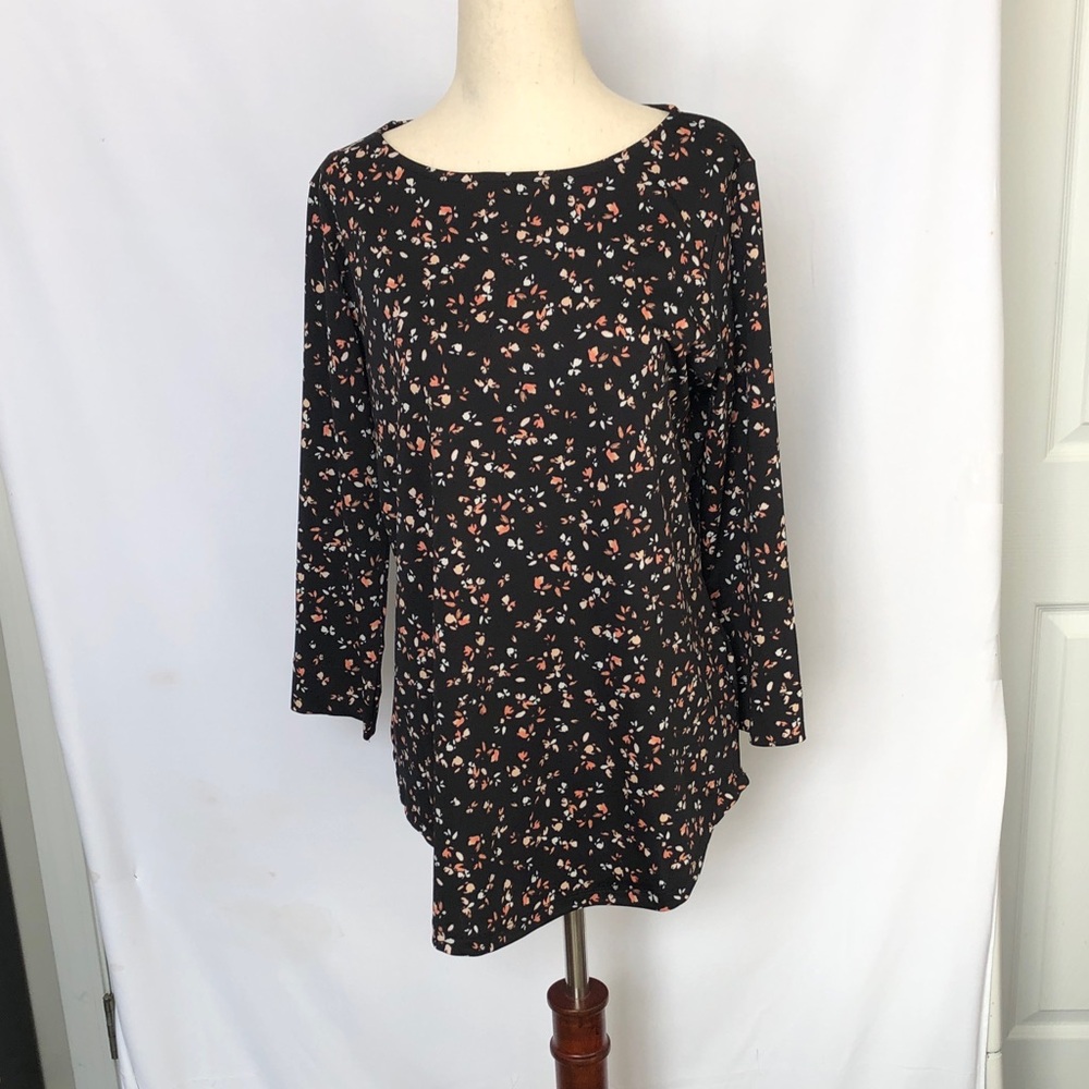Elegant Black Floral Women's Blouse
